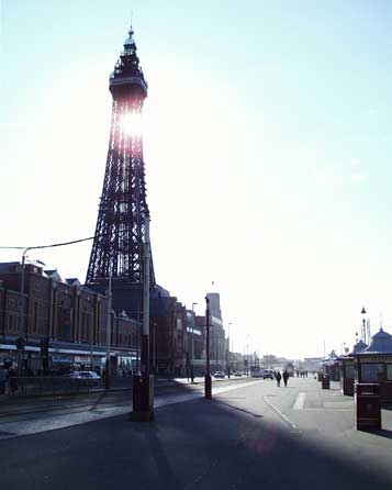 Winter sun through Blackpool Tower