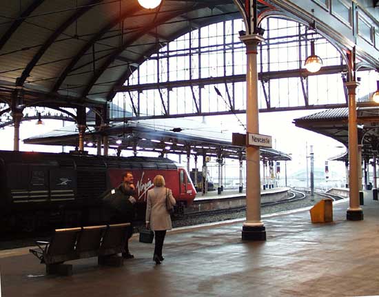 Western end, London train waits