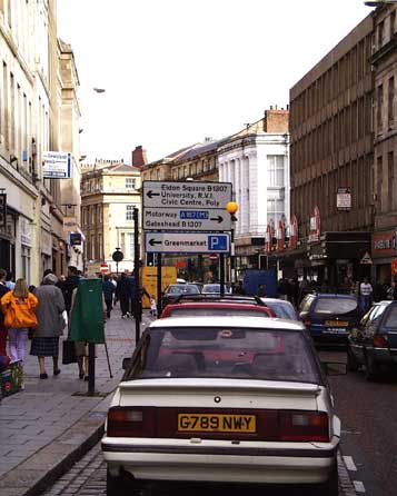 Clayton Street, north to Newgate Street