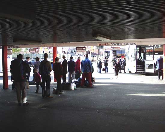 Inside Gallowgate coach station