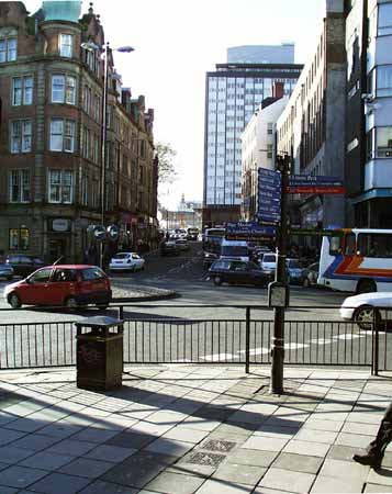 Gallowgate roundabout looking west