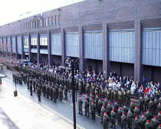 Soldiers on parade